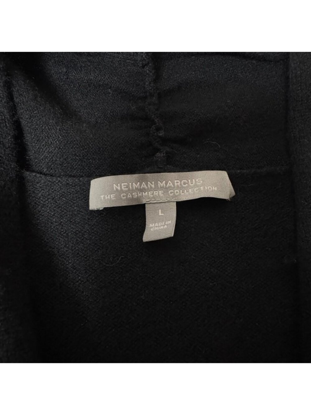 Neiman Marcus 100% Cashmere Wrap Sweater Sz L Minimalist Quiet Luxury - Picture 3 of 7